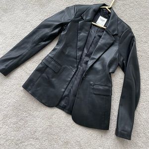 A&F Vegan Leather Blazer